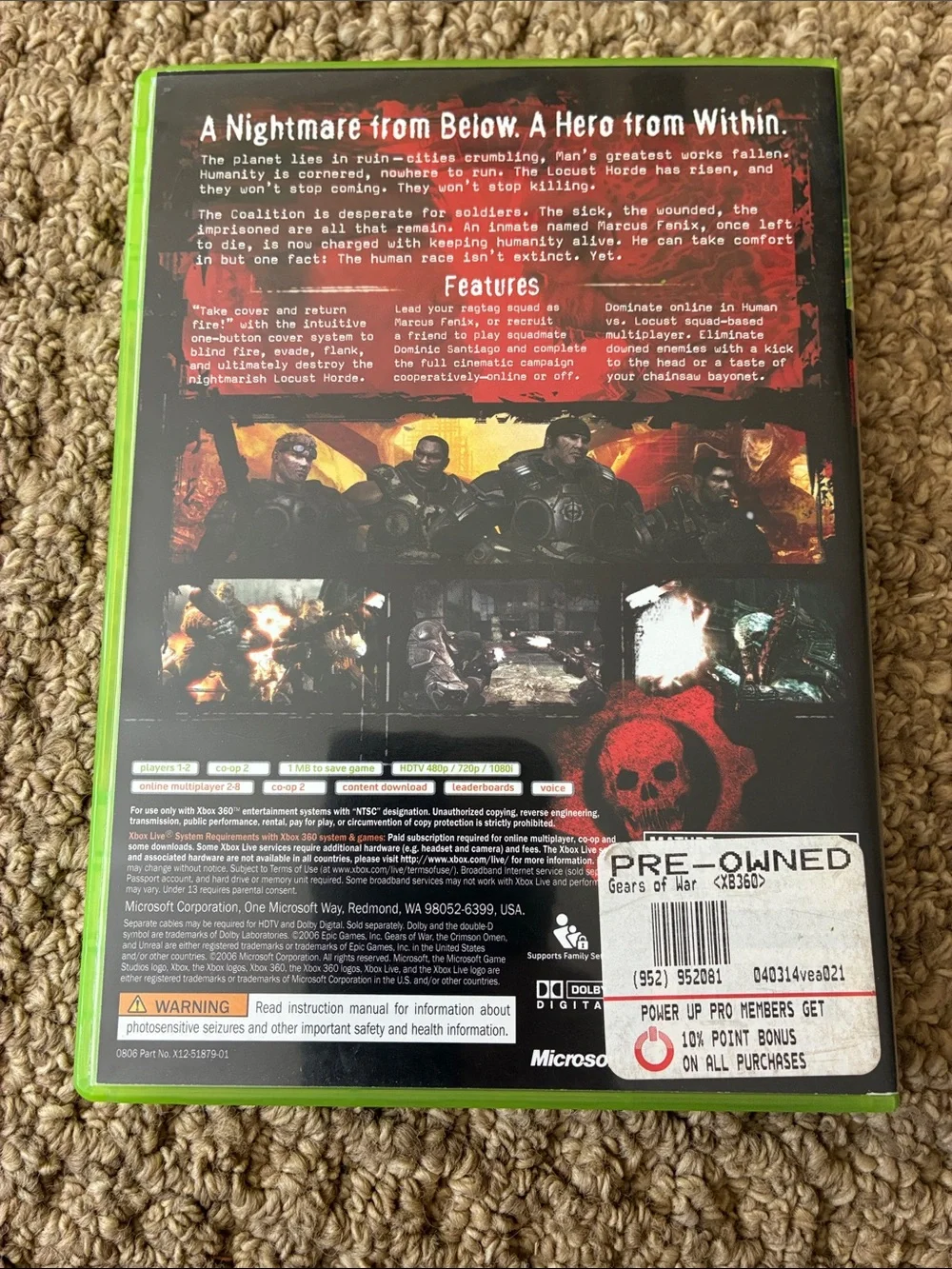 Microsoft Xbox 360 Gears of War